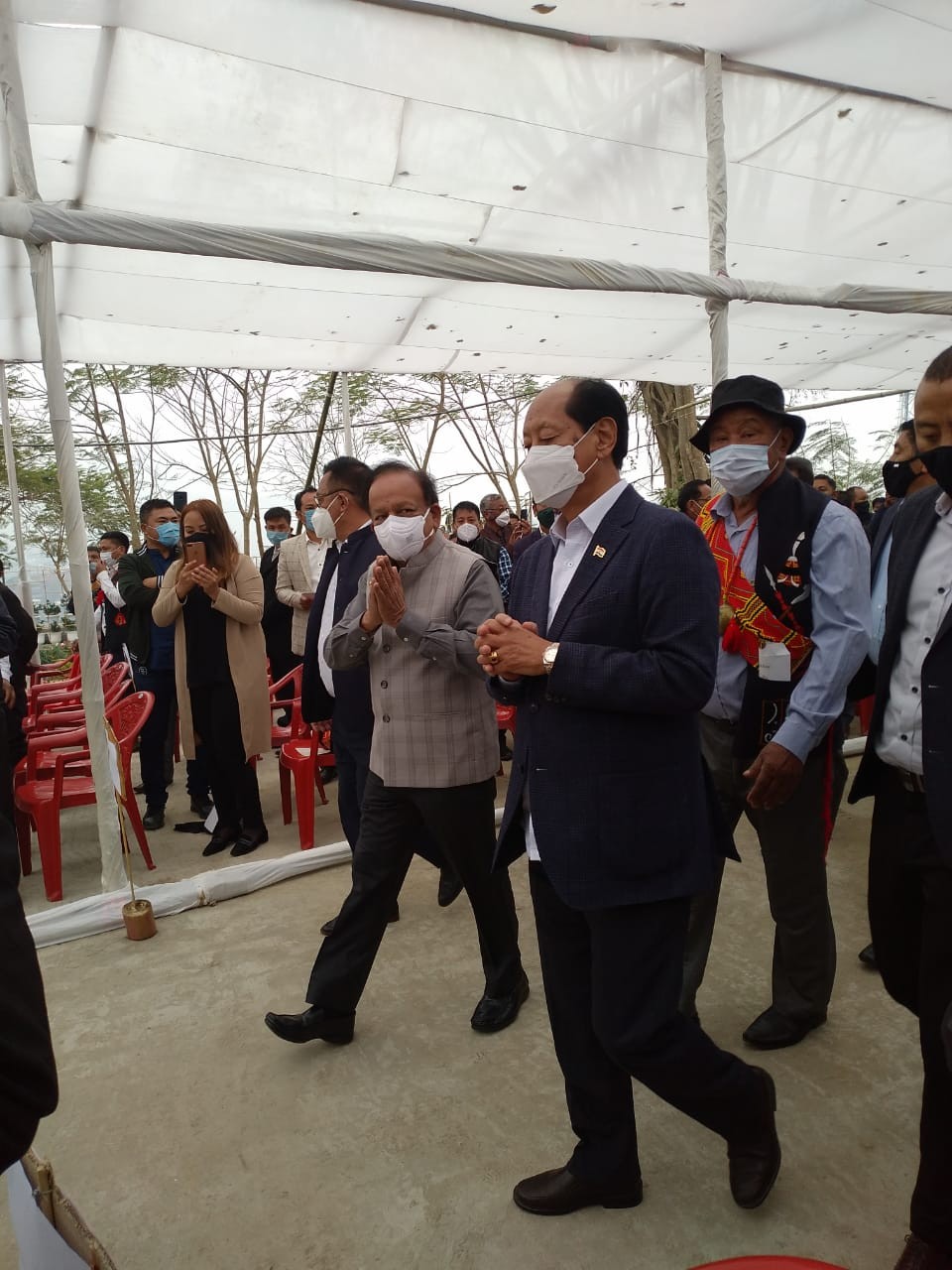 Union Health Minister, Harsh Vardhan with Nagaland Chief Minister, Neiphiu Rio in Mon on February 26. 