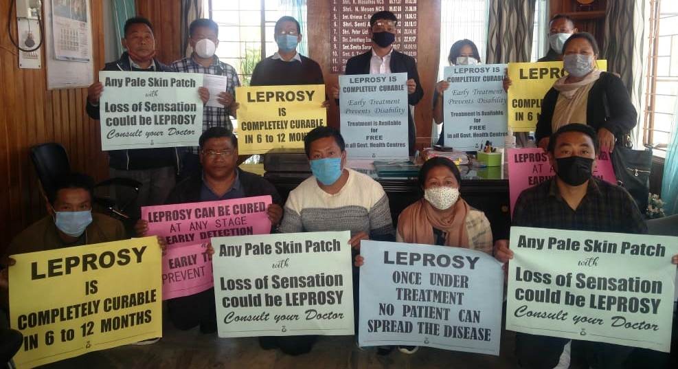 Anti Leprosy day and SPARSH Leprosy awareness campaign 2021 observed at DC Office, Peren on January 30. (Photo Courtesy: CMO office Peren)