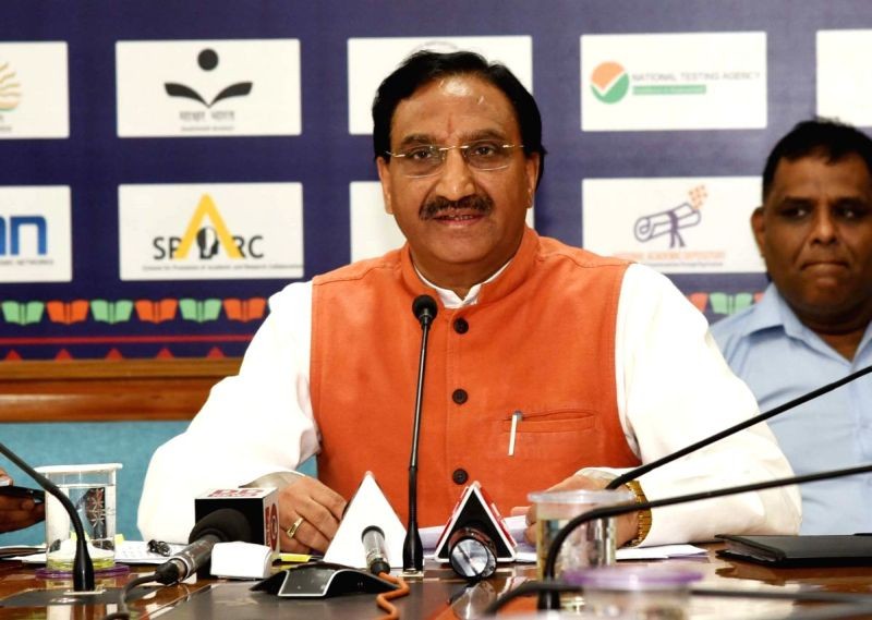 Union Education Minister Ramesh Pokhriyal 'Nishank'. (IANS File Photo)