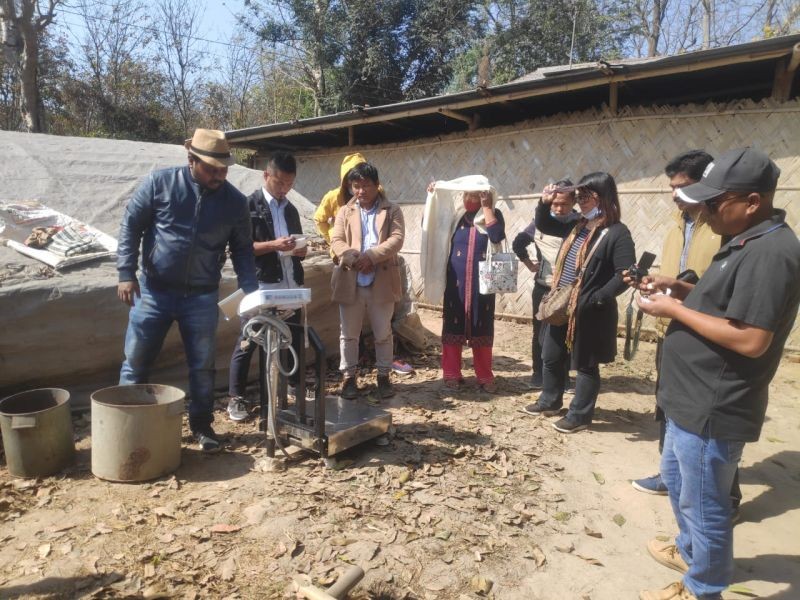 Dimapur district coffee farmers during the exposure trip to Regional Coffee Research Station (RCRS) at Diphu, Assam on February 10. 