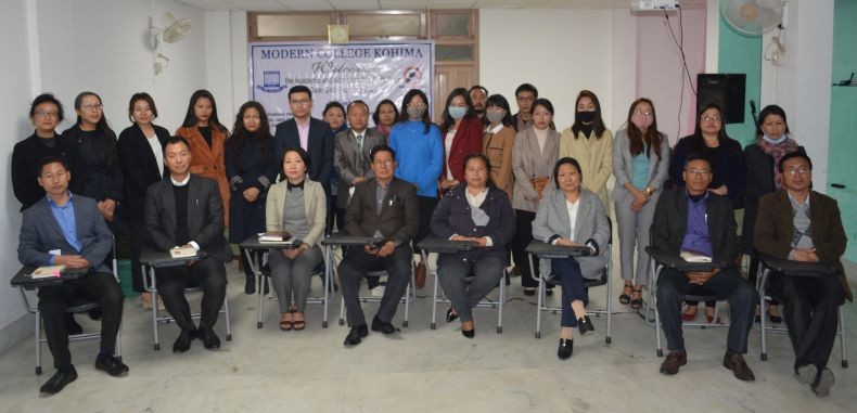 Academic & Administrative Audit (AAA) team deputed by the Directorate of Higher Education, Government of Nagaland visited Modern College Kohima. The AAA team was led by Dr Visakhonü Hibo Principal Japfü Christian College, Kigwema, Kohima as convener along with Dr Watijungshi Jamir, Addl. Director (Retd), Higher Education Kohima and Dr Katoni Jakhalu, Addl. Director, Higher Education Kohima as members. (Photo Courtesy: Modern College)