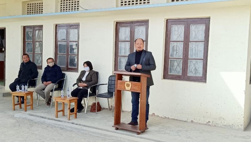 Dr K Akaho Sema, CMO briefing the participants in SP office, Zunheboto. (Photo Courtesy: CMO office Zunheboto)