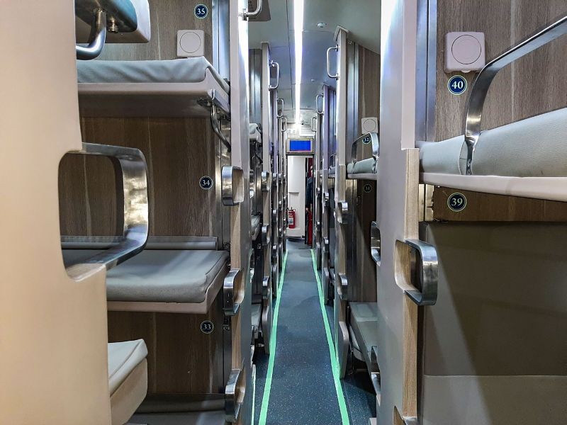 An AC 3-tier economy class coach has been rolled out by the Indian Railways from Rail Coach Factory Kapurthala to RDSO Lucknow. (PTI Photo)