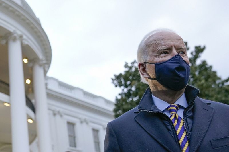 President Joe Biden walks on the South Lawn of the White House to board Marine One after speaking with reporters on February 16, 2021, in Washington. Biden is traveling to Milwaukee to participate in a town hall event. (AP/PTI Photo)