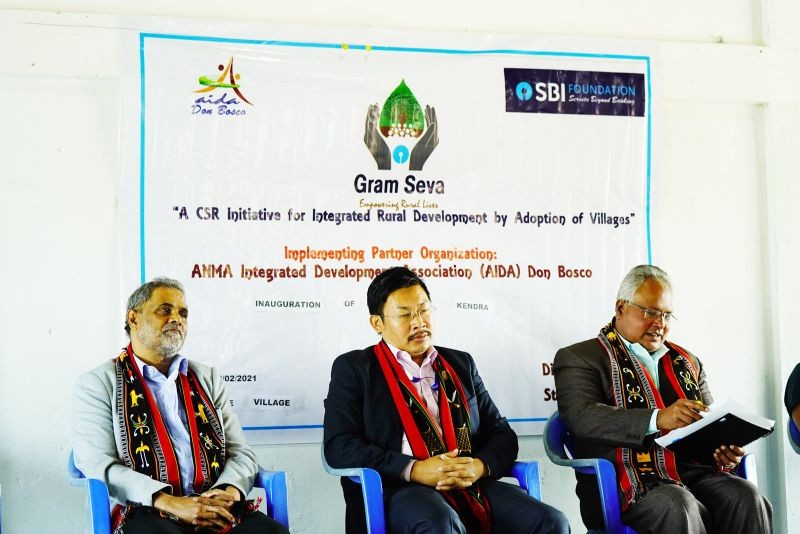 The special guests from SBI during the inauguration programme on February 23. (Photo Courtesy: PRO, AIDA-Don Bosco)