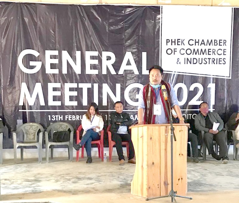 New PCCI President, Chetezo Akami addressing the general meeting of PCCI on February 13.