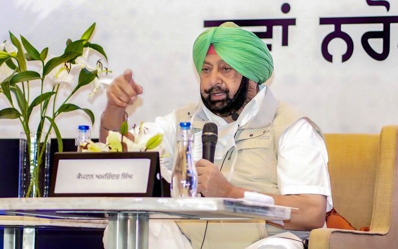 Chandigarh: Punjab Chief Minister Capt Amarinder Singh addresses media on the achievements of the Punjab Government during the last 4 years, via video conferencing in Chandigarh, Thursday, March 18, 2021. (PTI Photo)