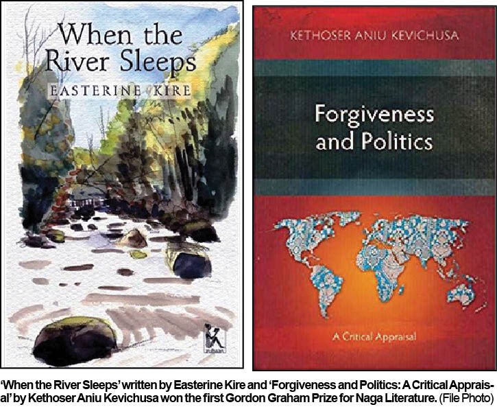 ‘When the River Sleeps’ written by Easterine Kire and ‘Forgiveness and Politics: A Critical Appraisal’ by Kethoser Aniu Kevichusa won the first Gordon Graham Prize for Naga Literature. (File Photo)