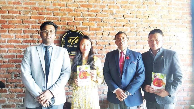 The authors with dignitaries during the book release in Kohima on March 12. (Morung Photo)
