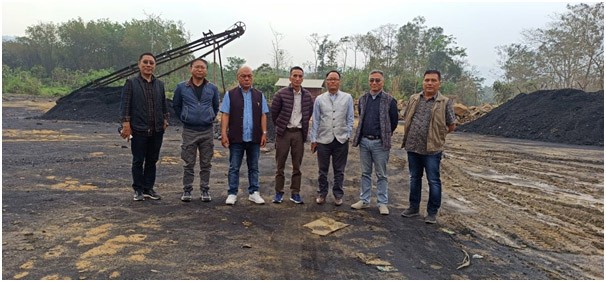 Minister V Kashiho Sangtam accompanied by officials during their visit on March 11 and 12.