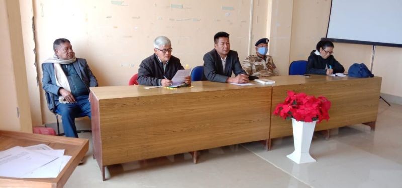 Longleng District Planning and Development Board members during the meeting on March 6. (DIPR Photo)