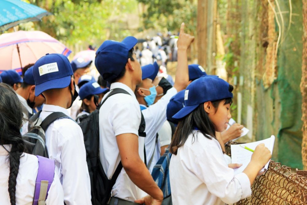 A student takes notes during awareness programme held at the Nature Learning Center (NLC), Nagaland Zoological Park (NZP), Dimapur.