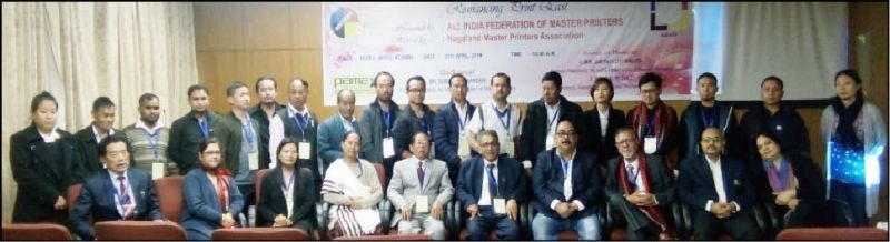 Dignitaries at the one day seminar on ‘Romancing Print East’ in Kohima on April 5.