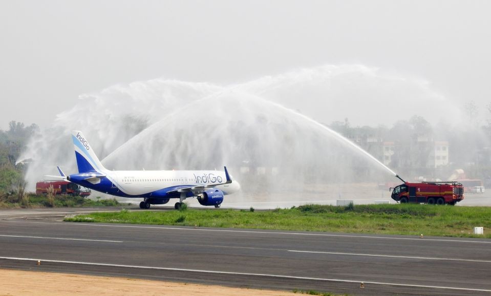 The Indigo ATR 72-600 from Dibrugarh and the A320-271N from Delhi via Kolkata received ceremonial water salutes on arrival at the Dimapur Airport on March 28.  The two flights were introduced on Sunday as part of the new summer schedule that will provide ‘enhanced connectivity’ between Dimapur and the rest of the country. The new summer schedule will increase scheduled flight connectivity to/from Dimapur from existing 21 departures per week to 38 departures per week from Sunday and will be further increased from 38 to 44 from May 25, according to Dimapur Airport Director Mughavi Zhimo. (Photo Courtesy: Aphrezo Mepfhuo)