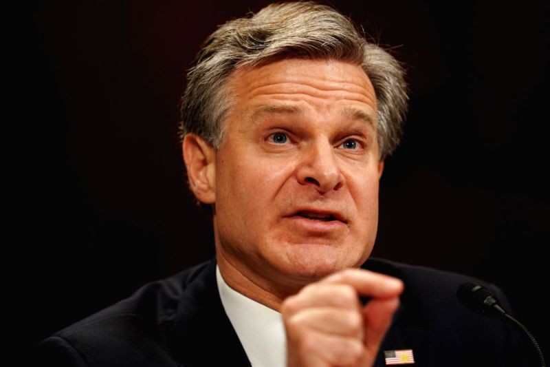 FBI Director Christopher Wray. (IANS File Photo)