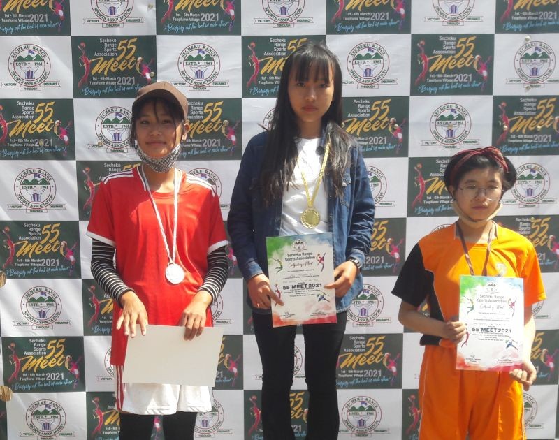 Winners of tracks and field events on Day 2 of the ongoing 55th Sports Meet of Secheku Area Sports Association on March 2.