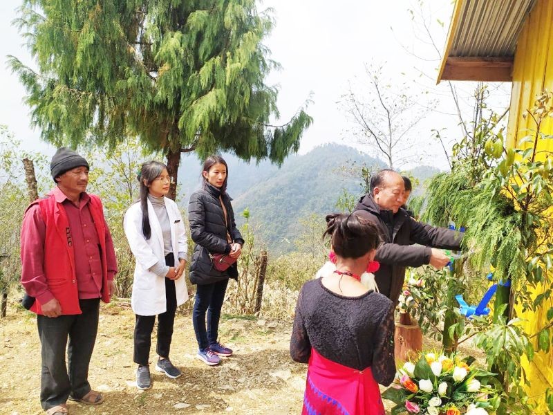 Tuensang Chief Medical Officer Dr I Moatemjen Jamir inaugurating the Yimpang Health & Wellness Centre on March 11.