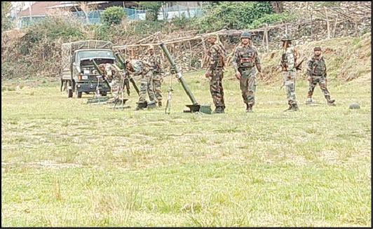Assam Rifles at Sihai village local ground, Ukhrul district, on April 29. (Photo Courtesy: NSCN-IM)