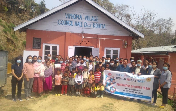Participants and officials during the World TB Day observed at Viphoma village on March 24.