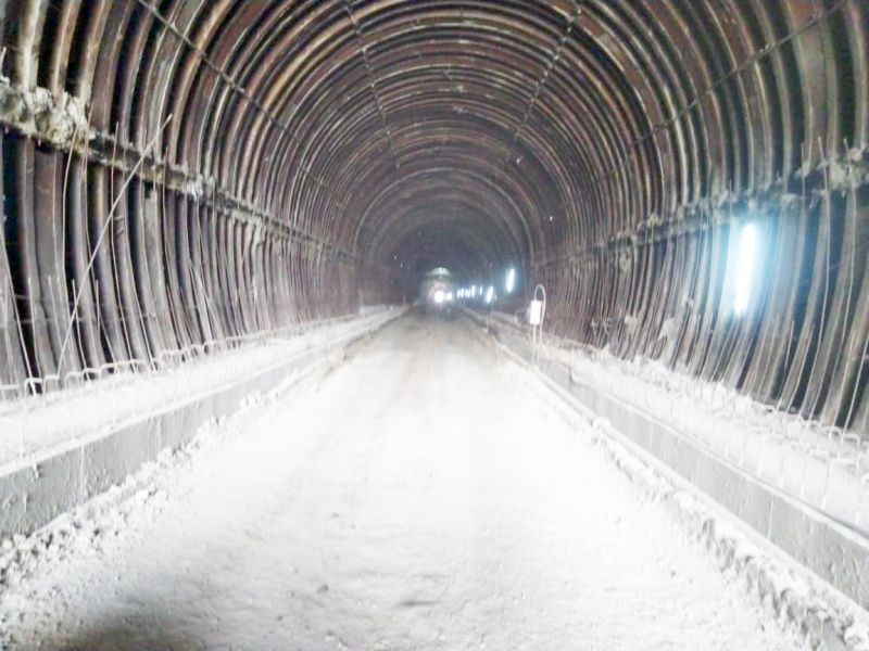 LIGHT AT THE END OF THE TUNNEL: Sunlight peers through the other end of the completed tunnel (No.3) near Kukidolong, which runs approximately 824m in this photo taken March 5.