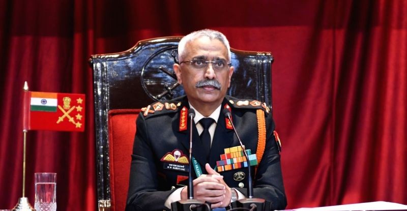 Chief of Army Staff Gen. Manoj Mukund Naravane addressing a press conference on Army day Parade 2021, in New Delhi on  January 12, 2021. (IANS File Photo)