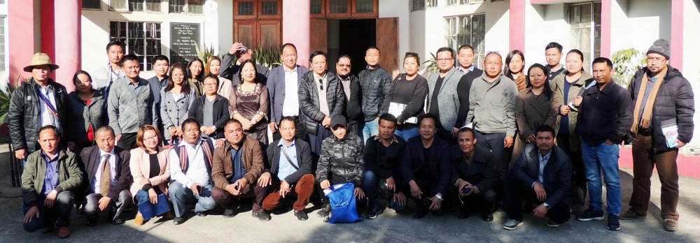 Mizoram journalists with DIPR officials and members of KPC in Kohima on February 1. (Morung Photo)