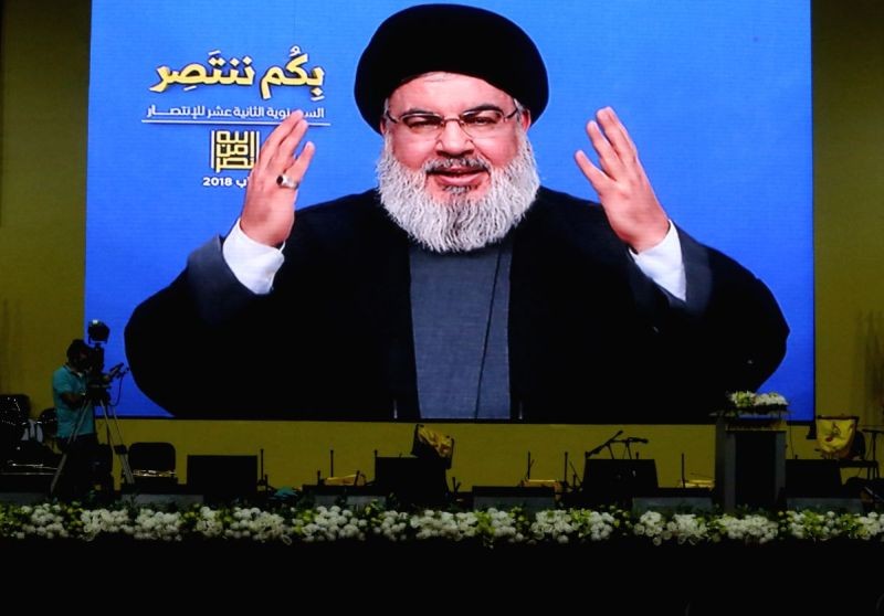 Hezbollah's leader Sayyed Hassan Nasrallah. (IANS Photo)