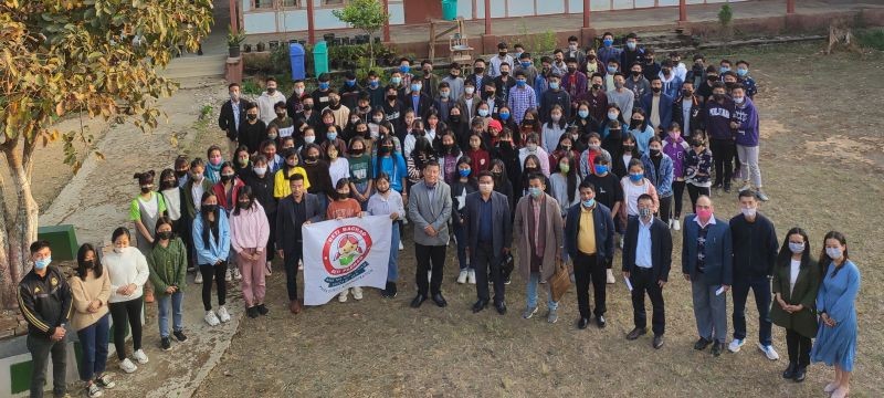 Dignitaries with students during the closing programme