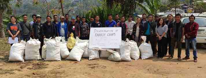 The beneficiaries during the distribution of Kharif seeds to the project villages of FOCUS Nagaland under Longleng district on March 29. (DIPR Photo) 