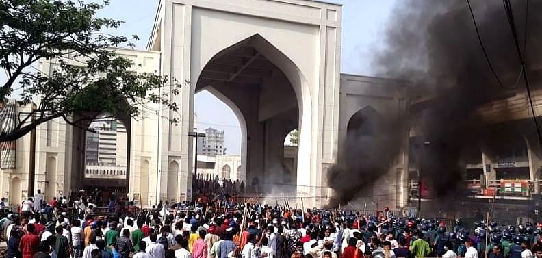 Radicals to protest Modi- national mosque area is a battleground. (IANS Photo)