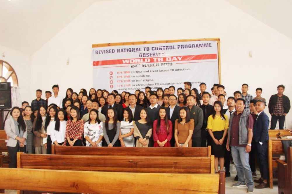 Mission director, National Health Mission Dr Kevichusa Medikhru and others during the observance of World TB Day in Kohima on March 24. (Morung Photo)