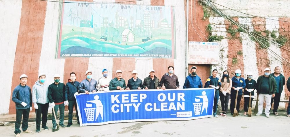 Some of the participants of cleanliness campaign under the banner “Keep Our City Clean” in Kohima on March 6. (Morung Photo)