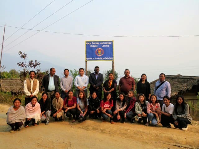 DC Noklak Reny Wilfred, IAS with some of the trainees during the inauguration of permanent centre to cater vocational training at Noklak district on March 19 last. 