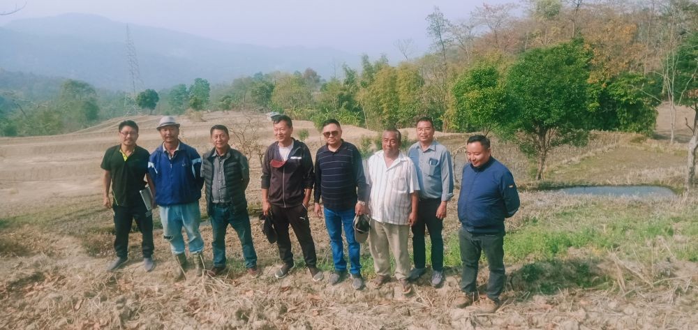 APC Kikheto Sema and others during a visit to N-isF project site at Boke-Botsa. Morung Photo