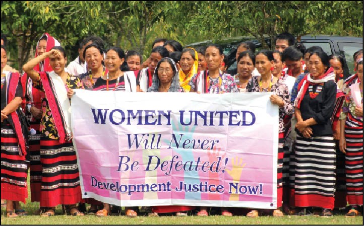 The Sisterhood Network collaborated with the Beisumpuikam Women’s Society (seen here) on April 16 as part of a Land Feminist Participatory Action Research. (Morung Photo)