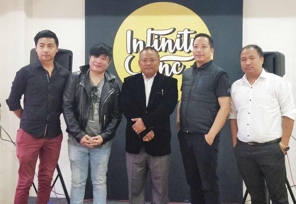(From left) Asalie Peseyie, Ina Zhimo, Moa Walling, Rev. Vilodi Sakhrie and Alung during the launching of the Infinity Inc. on February 15. (Morung Photo)