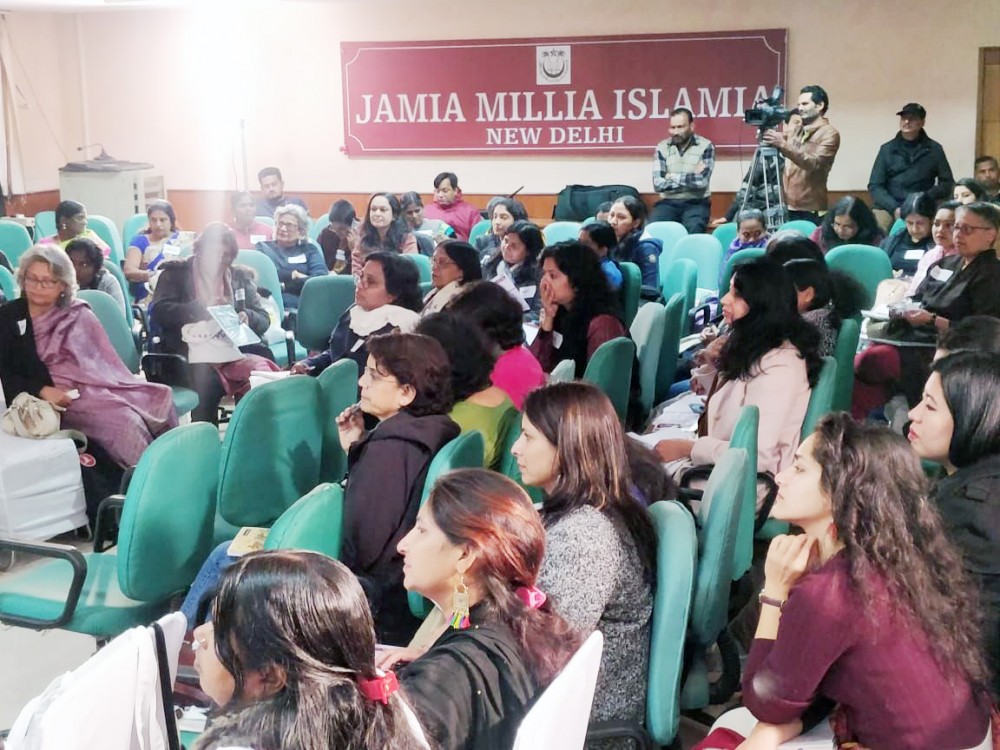 Member/ participants of Network of Women in Media India (NWMI) at the 14th national meeting at Jamia Millia Islamia University in New Delhi on February 1. (Morung Photo)