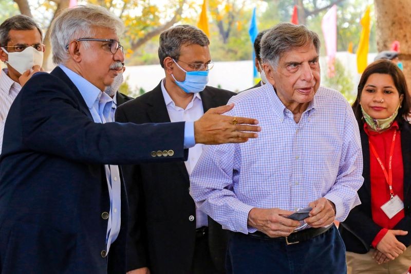 Jamshedpur: Tata Group Emeritus Chairman Ratan Tata inaugurates the newly constructed Nawal Tata Hockey Academy, in Jamshedpur, Tuesday, March 02, 2021. (PTI Photo)