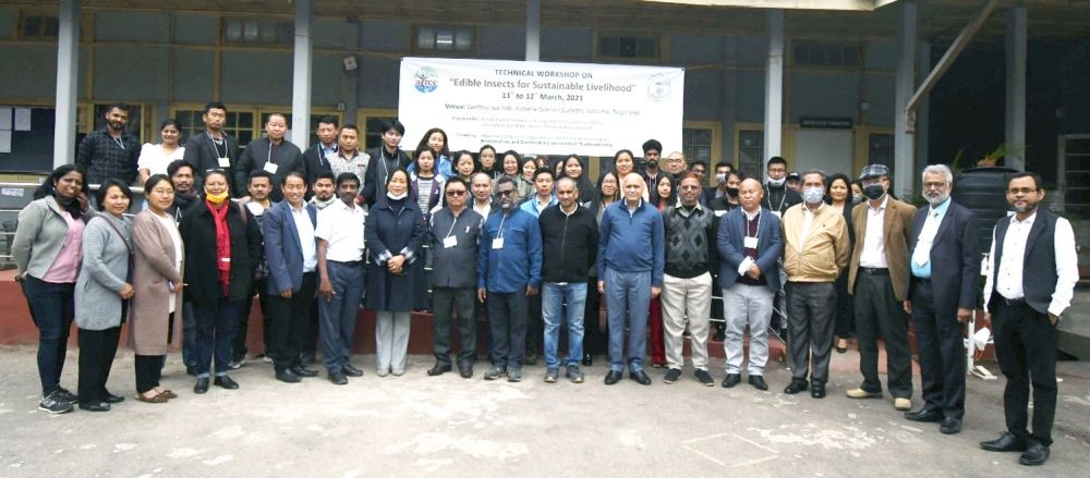 Dignitaries and participants of the workshop on ‘Edible Insects for Sustainable Livelihood’ on March 11. (Morung Photo)