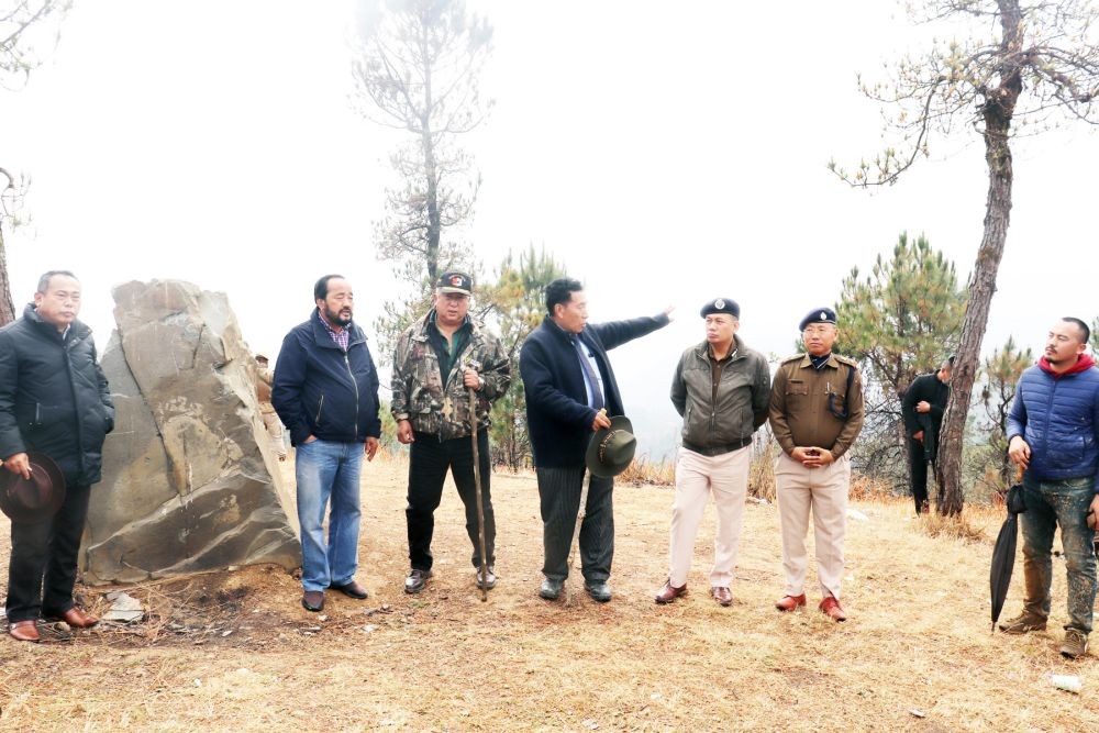 Nagaland Deputy CM Y Patton during his visit to the Chida post on March 6. (Photo Courtesy: Dy CMO Media Cell)