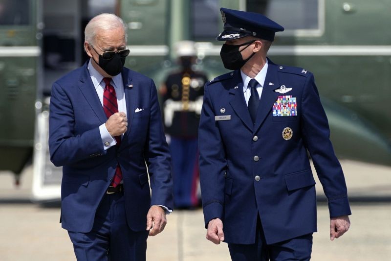 Andrews Air Force Base: President Joe Biden walks to board Air Force One for a trip to Columbus, Ohio on March, 23, 2021, in Andrews Air Force Base, Md. (AP/PTI Photo)