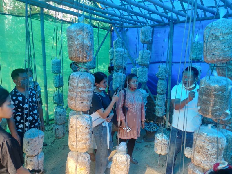 Dr Sosang Longkumer, Director Konger Agritech with youths in one of his centre in Dimapur. Photo Courtesy: ATMA Dimapur)