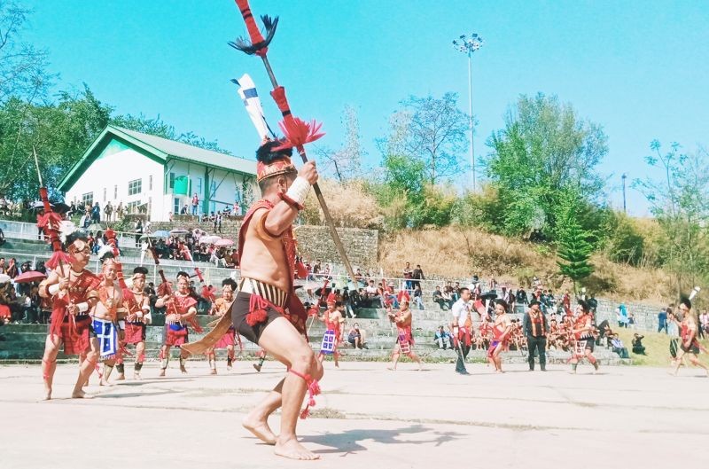 Colourful cultural performances from Longchang unit, Tobu unit, Aboi unit, Chen unit, Wakching unit and Mon circle during the Aoleang celebration at The Naga Heritage Village, Kisama on April 3.