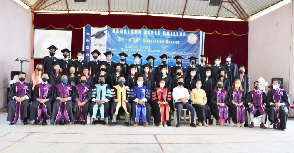 Graduating students of Nagaland Bible College, Mokokchung during the 39th & 40th graduation service held at Discovery Hall on April 29.