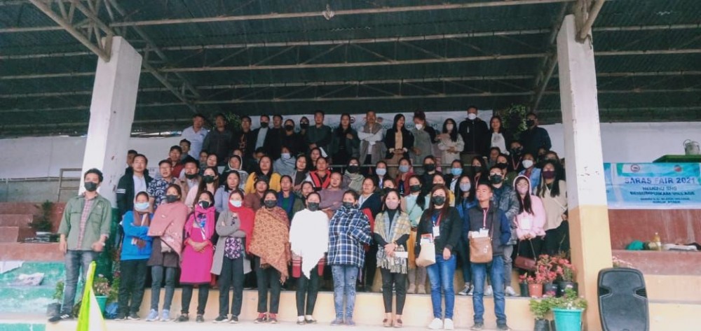 Hokhuli K Chishi with others during valedictory function on March 31.