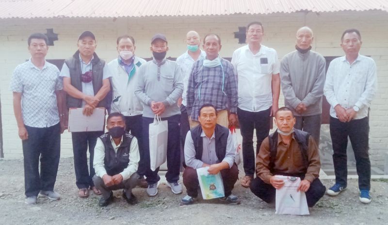 New and old office bearers of Midland Panchayat, Kohima on April 28. (Morung Photo)