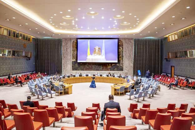 A Security Council meeting in progress. (United Nations Photo)