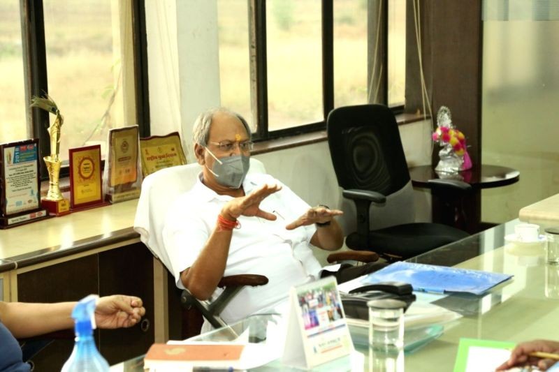 Chhattisgarh Minister Brijmohan Agrawal started 200 bed Covid care centre to provide free treatment to the patients. (IANS Photo)