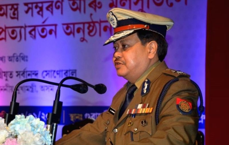 Assam's Director General of Police Bhaskar Jyoti Mahanta. (Twitter@DGPAssamPolice/IANS Photo)