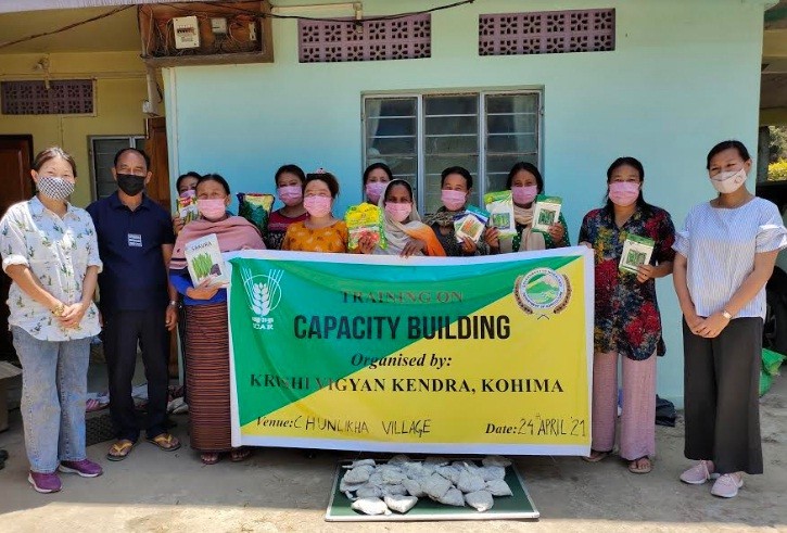 Officials and participants during the training programme conducted by Krishi Vigyan Kendra, Kohima at Chunlikha village on April 24. (ATMA Kohima)